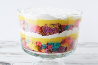 Finished layered Easter trifle recipe