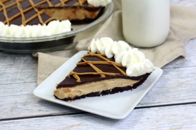 No Bake Peanut Butter Pie, Peanut Butter Pie With Chocolate Ganache Topping, Easy Peanut Butter Pie Recipe