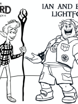 Pixar Onward Coloring Pages, Onward Movie Coloring Sheets