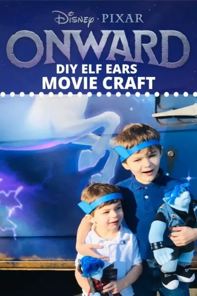 Make your own elf ears! Inspired by Disney Pixar's "Onward" Movie, kids can make this easy paper craft. This Disney Pixar "Onward" craft will have them channeling their inner Ian and Barley! #Pixar #DisneyMovies #DisneyMovieCrafts #DisneyCrafts #PaperCrafts #KidsCrafts