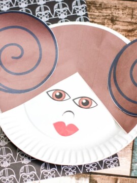 Star Wars Craft Idea, Star Wars Craft For Kids, Princess Leia Craft, Paper Plate Craft