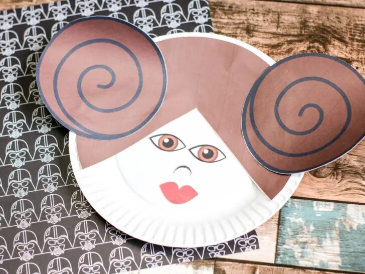 Star Wars Craft Idea, Star Wars Craft For Kids, Princess Leia Craft, Paper Plate Craft