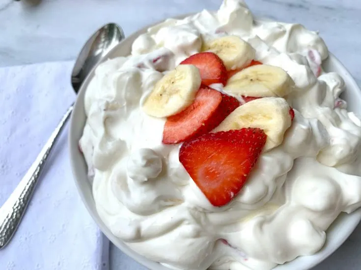 Strawberry Banana Cheesecake Dessert Salad Recipe
