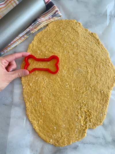 Rolling Out Dog Bone Dough