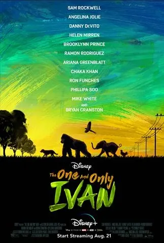 The One and Only Ivan Movie Poster - now streaming on Disney+