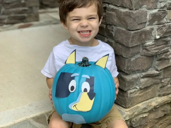 Disney Junior Bluey No-Carve Pumpkin Craft Tutorial