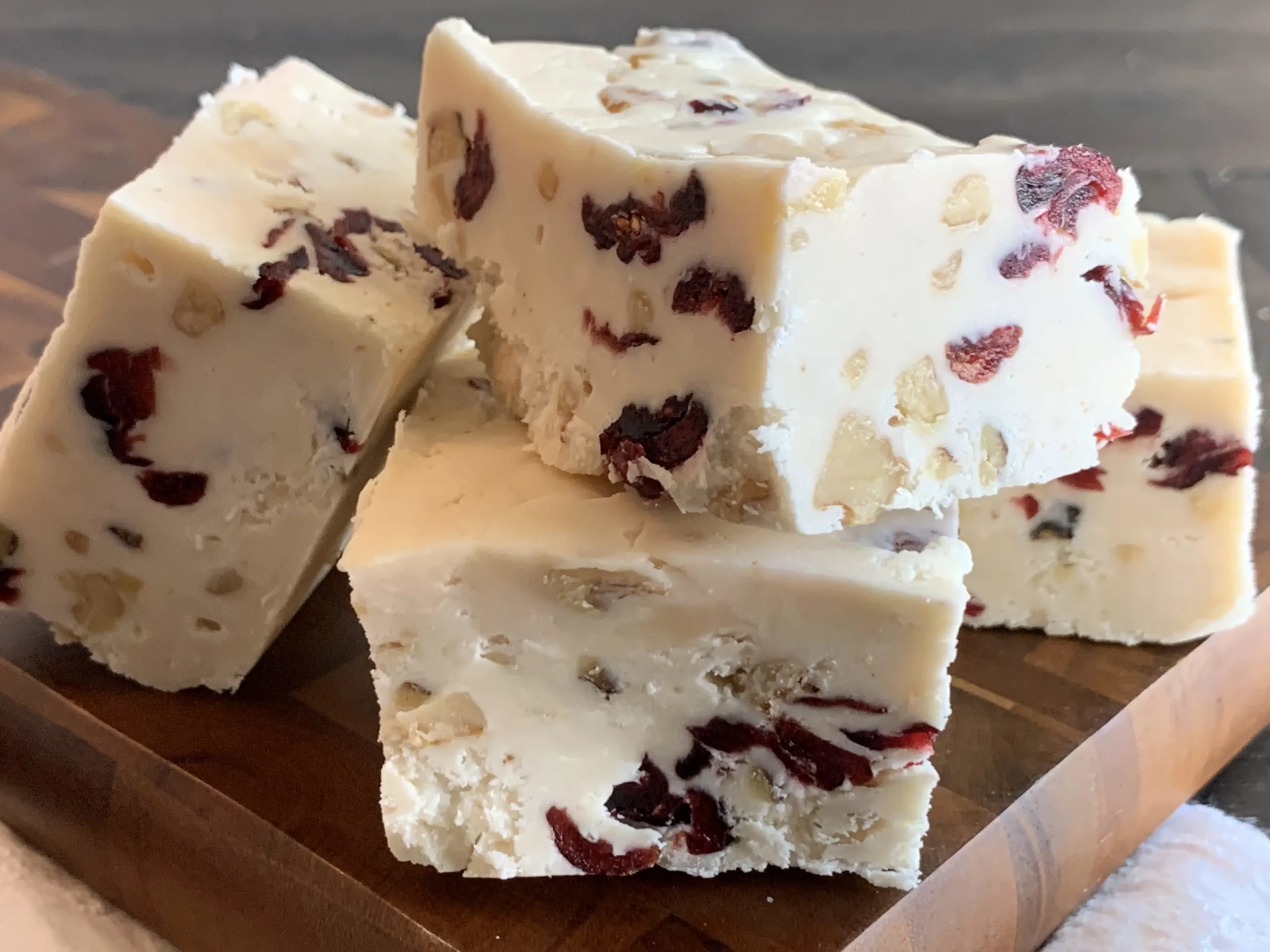 White Chocolate Cranberry Walnut Fudge Recipe