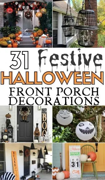 The BEST Halloween front porch decorating ideas in one spot! From DIY to easy buys, you'll find everything you need for a festive Halloween look. #Halloween #HalloweenFrontPorch #HallowenDecor The BEST Halloween front porch decorating ideas in one spot! From DIY to easy buys, you'll find everything you need for a festive Halloween look. #Halloween #HalloweenFrontPorch #HallowenDecor