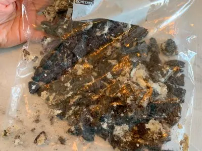 Crushing Oreo cookies in a bag Crushing Oreo cookies in a bag