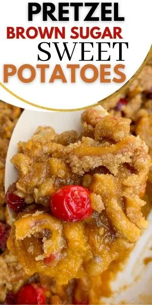 Brown Sugar Sweet Potatoes Casserole: Topped with a sweet and crunchy pretzel topping, this whipped sweet potato casserole is a delicious and EASY Thanksgiving side dish recipe. You can make it ahead of time too! #Thanksgiving #ThanksgivingRecipe #ThanksgivingSideDish #SweetPotatoesRecipe Brown Sugar Sweet Potatoes Casserole: Topped with a sweet and crunchy pretzel topping, this whipped sweet potato casserole is a delicious and EASY Thanksgiving side dish recipe. You can make it ahead of time too! #Thanksgiving #ThanksgivingRecipe #ThanksgivingSideDish #SweetPotatoesRecipe