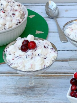 Christmas Cranberry Fluff Salad Recipe, Holiday Side Dish Recipe, Christmas Recipe