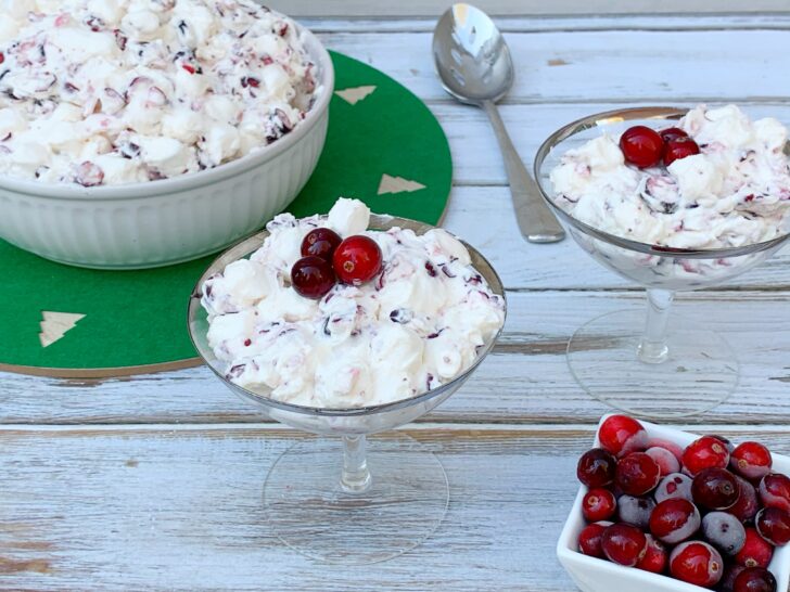 Christmas Cranberry Fluff Salad Recipe, Holiday Side Dish Recipe, Christmas Recipe