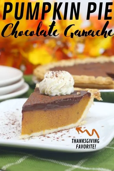 Need a new Thanksgiving dessert recipe? This Pumpkin Pie With Chocolate Ganache is amazing! It's a classic layer of pumpkin pie that's topped with a rich pumpkin spice chocolate ganache. The combination is outstanding. #Thanksgiving #ThanksgivingDessert #PumpkinPie #PumpkinRecipe Need a new Thanksgiving dessert recipe? This Pumpkin Pie With Chocolate Ganache is amazing! It's a classic layer of pumpkin pie that's topped with a rich pumpkin spice chocolate ganache. The combination is outstanding. #Thanksgiving #ThanksgivingDessert #PumpkinPie #PumpkinRecipe