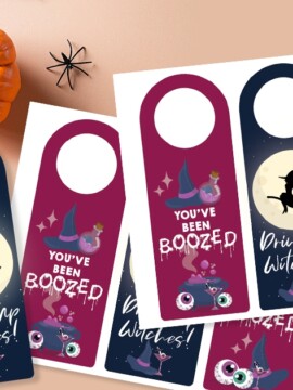 You've Been Boozed Printable Wine Tags For Halloween