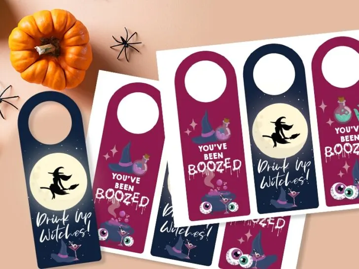 You've Been Boozed Printable Wine Tags For Halloween