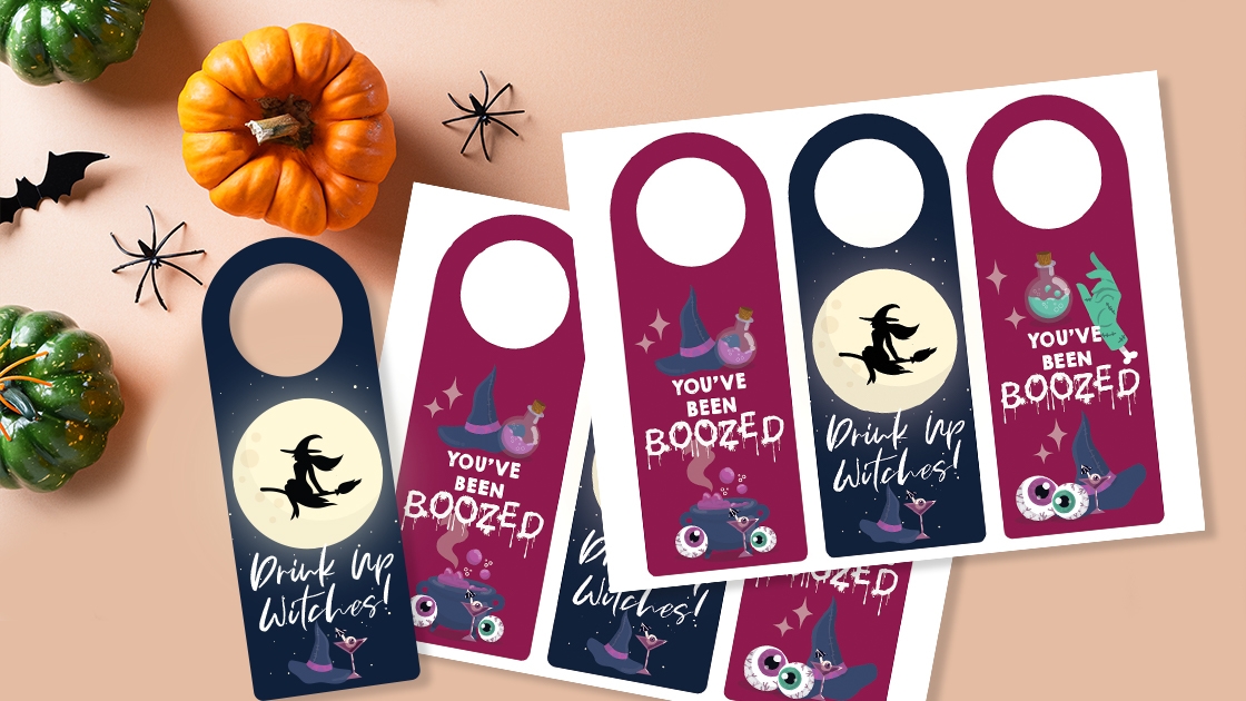 You've Been Boozed Printable Wine Tags For Halloween