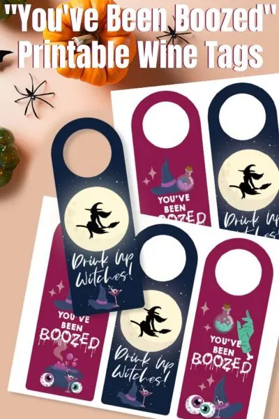 Print these FREE "You've Been Boozed" Bottle Tags! It's a fun adult Halloween game - place it anonymously on your friend's porch and they pass on the love. It's also a great socially distanced Halloween activity too. #Halloween #AdultHalloween #HalloweenPrintable #Printable #WineTags Print these FREE "You've Been Boozed" Bottle Tags! It's a fun adult Halloween game - place it anonymously on your friend's porch and they pass on the love. It's also a great socially distanced Halloween activity too. #Halloween #AdultHalloween #HalloweenPrintable #Printable #WineTags