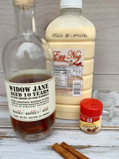 Bourbon Spiked Eggnog Ingredients For Cocktail