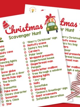 Printable Christmas Lights Scavenger Hunt List