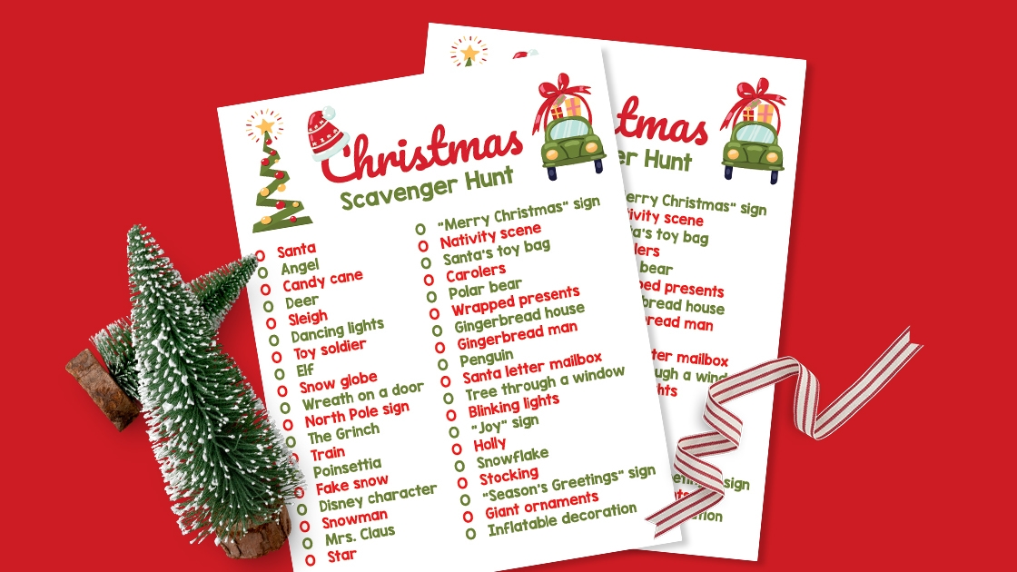 Printable Christmas Lights Scavenger Hunt List