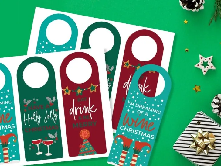 Printable Christmas Wine Tags