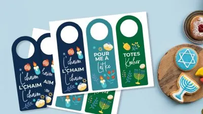 Free Printable Hanukkah Wine Tags
