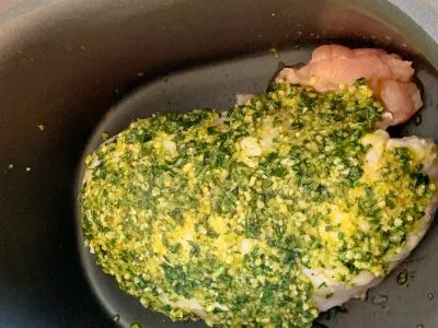 Seasoned Turkey Breast ready to cook in crock pot