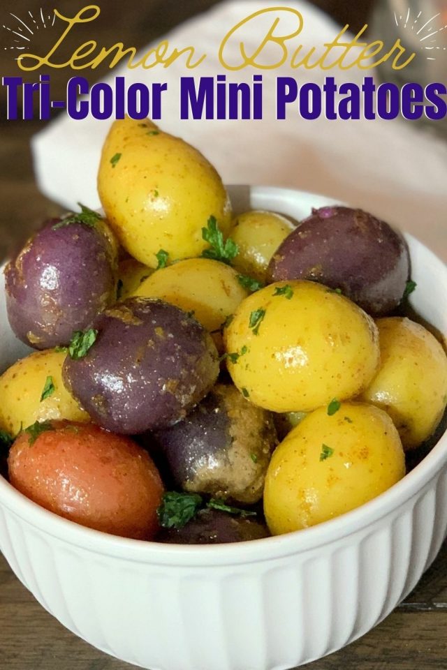 Easy Skillet Lemon Butter TriColor Potatoes Recipe