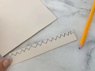 Making the teeth with cardstock