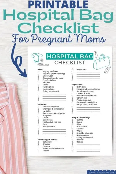 Print this FREE Hospital Bag Checklist for pregnant moms-to-be! Includes everything you'll need for your hospital stay at Labor & Delivery. #Pregnancy #HospitalChecklist #Motherhood #Parenting Print this FREE Hospital Bag Checklist for pregnant moms-to-be! Includes everything you'll need for your hospital stay at Labor & Delivery. #Pregnancy #HospitalChecklist #Motherhood #Parenting