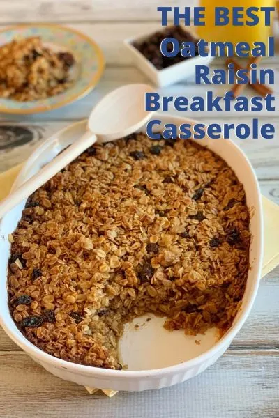 Start your mornings with this make-ahead Oatmeal Raisin Breakfast Casserole bake, that's both heart-healthy and filling! #Breakfast #HealthyBreakfastRecipe #OatmealRecipe #BreakfastCasserole Start your mornings with this make-ahead Oatmeal Raisin Breakfast Casserole bake, that's both heart-healthy and filling! #Breakfast #HealthyBreakfastRecipe #OatmealRecipe #BreakfastCasserole