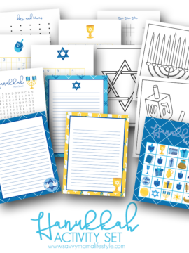 Hanukkah Coloring Pages, Bingo Cards and Games