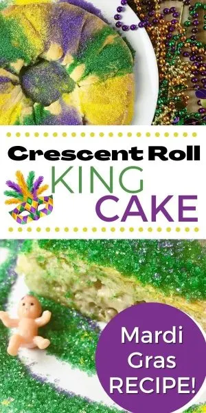 King Cake Recipe: How to make an easy king cake with Pillsbury Crescent Rolls. #MardiGras #KingCake #KingCakeRecipe King Cake Recipe: How to make an easy king cake with Pillsbury Crescent Rolls. #MardiGras #KingCake #KingCakeRecipe