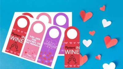 FREE Printable Valentine's Day Wine Tags