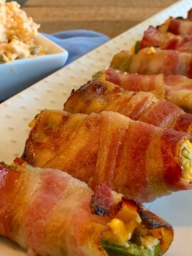 Bacon Wrapped Stuffed Jalepenos With Pimento Cheese