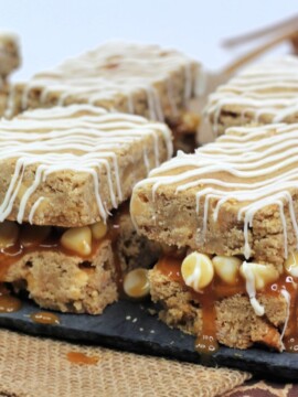 White Chocolate Caramel Blondies Recipe
