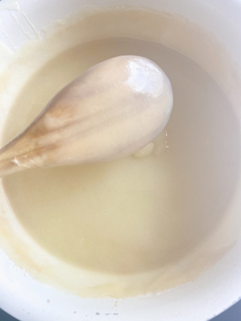 Thickness of sauce on back of spoon