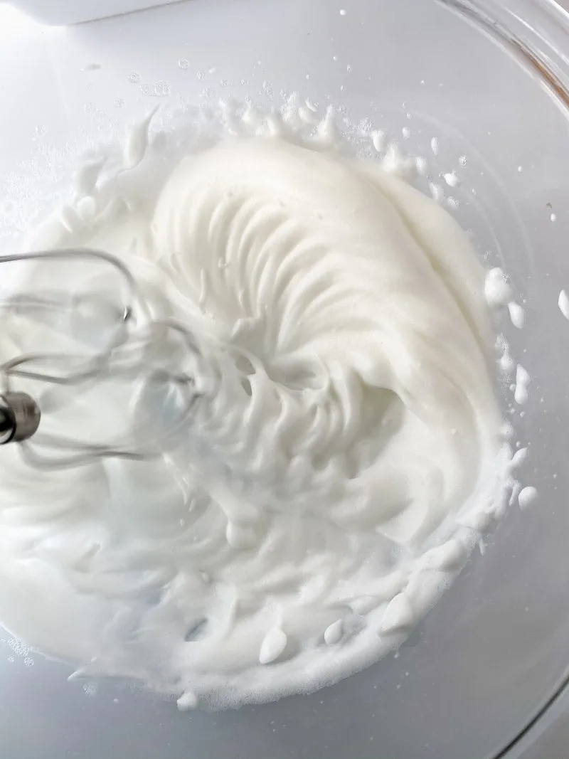 Whisking egg whites to make meringue