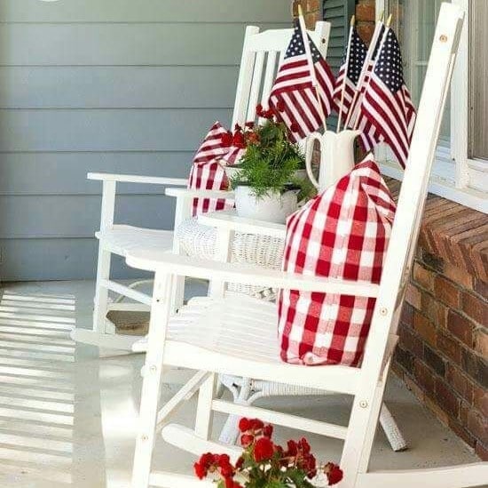 Patriotic front porch decorating ideas