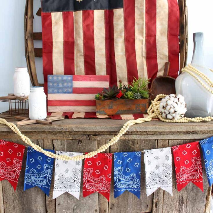 Image for How to Make Patriotic Bunting from Bandanas