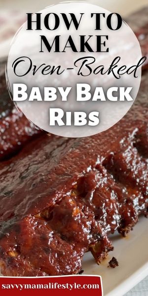 Full of flavor, these oven-baked baby back ribs start with a dry rub and finish with a BBQ sauce. They're oven-baked baby back ribs that are perfect for summer.