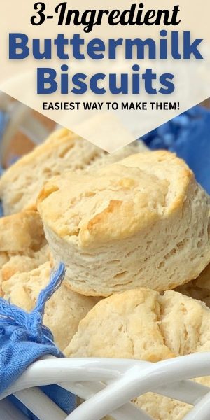 How to make 3-ingredient buttermilk biscuits that are better than your Grandmothers! It's the easiest biscuit recipe ever.