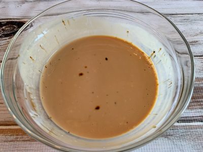 Instant coffee melted into warm buttermilk