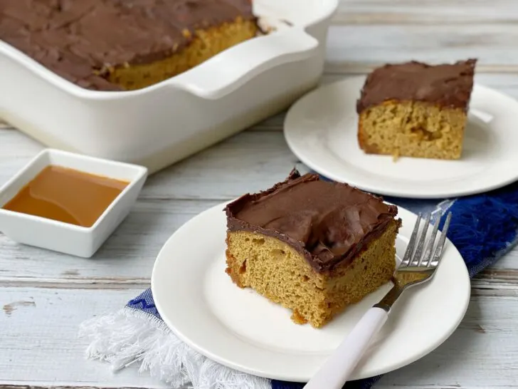 Coffee Caramel Poke Cake 