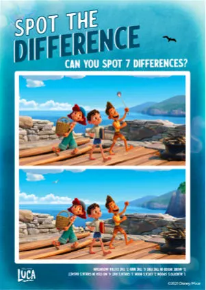 Luca Find The Difference Activity Sheet