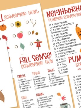 FREE Printable Fall Scavenger Hunts For Kids