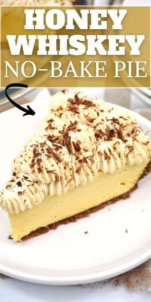 Easy and creamy, this No-Bake Honey Whiskey Pie is a crowd favorite. It has a cookie bottom crust, creamy chilled filling and whipped topping.