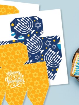 Free printable Hanukkah dreidel for kids
