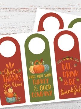 Thanksgiving Wine Tags