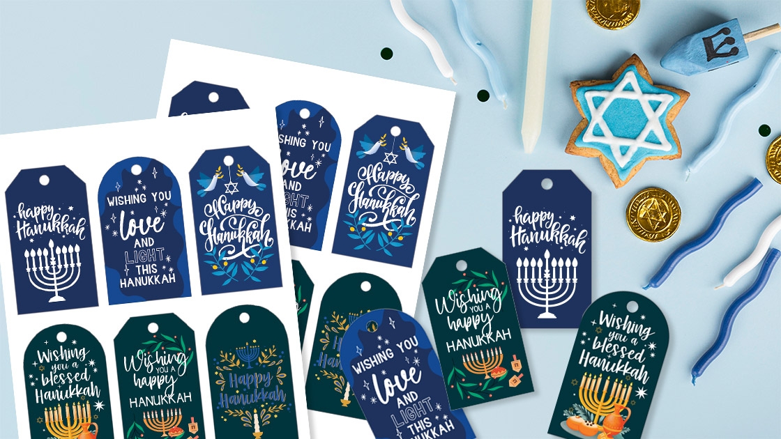 Printable Hanukkah Gift Tags